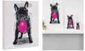 Deny Designs Coco de Paris Bulldog with Bubblegum 16" x 20" Canvas Wall Art